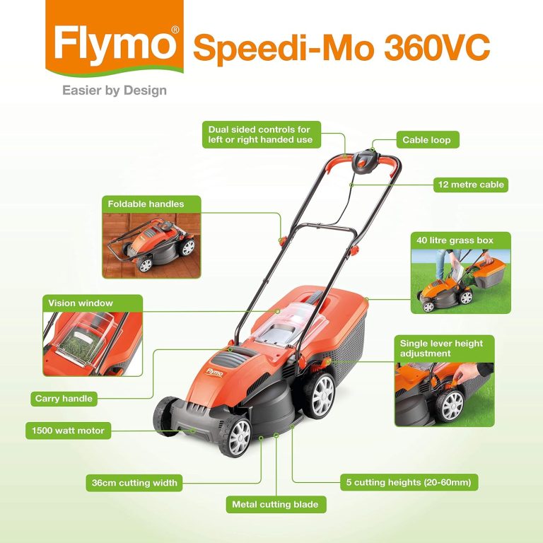 Flymo Speedi-Mo 360VC Electric Rotary Lawn Mower Review