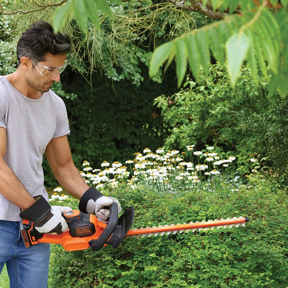 BLACK + DECKER | GTC18452PC-GB 18V 45cm Anti-jam Hedge Trimmer, 18 V, Orange