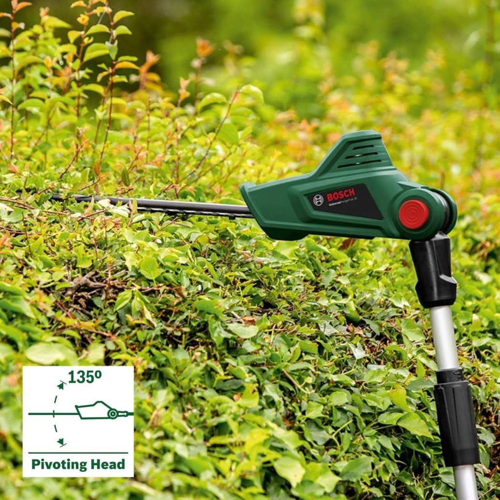 Bosch Home and Garden 06008B3001 Cordless Telescopic Hedge Trimmer UniversalHedgePole 18 (Without Battery and Charger), Green