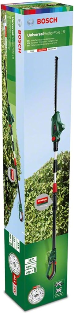 Bosch Home and Garden 06008B3001 Cordless Telescopic Hedge Trimmer UniversalHedgePole 18 (Without Battery and Charger), Green