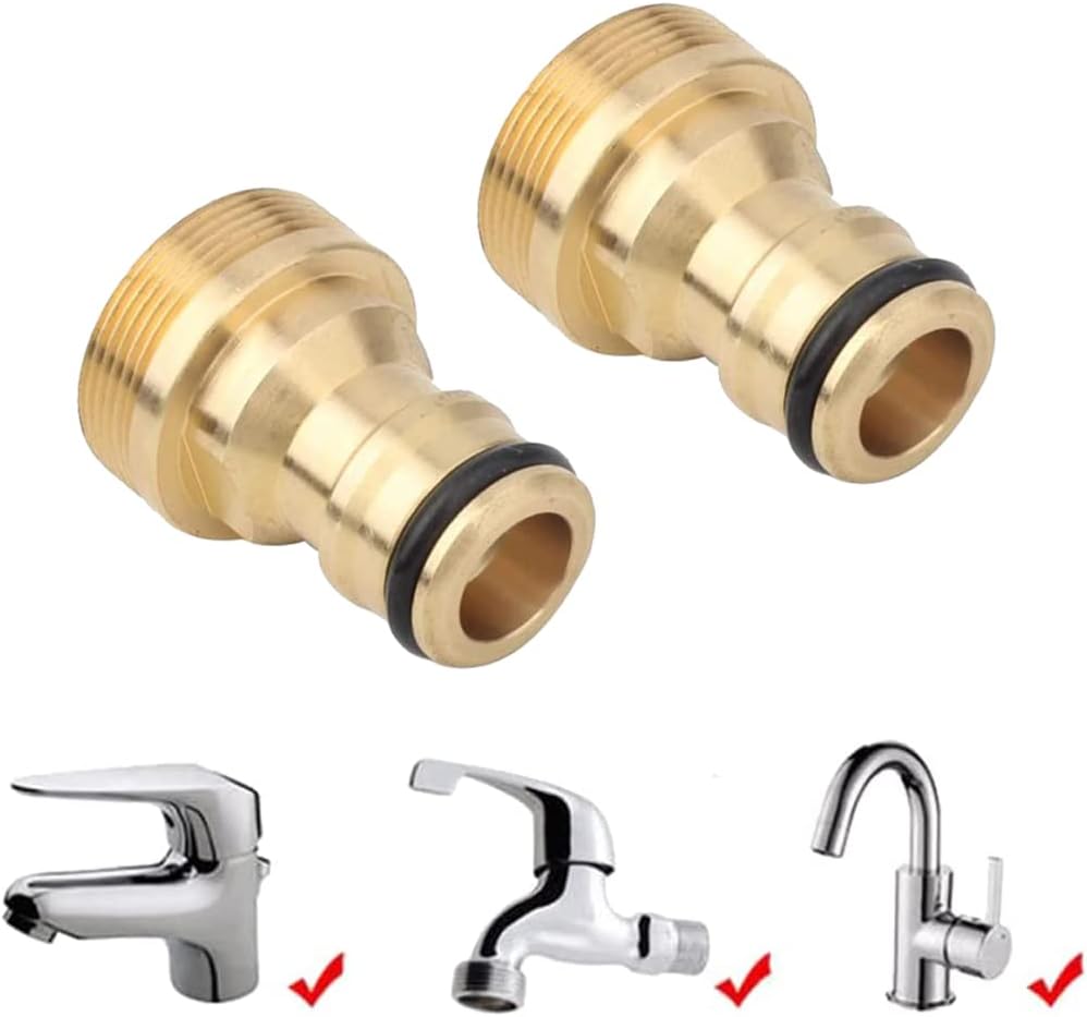 SBYMX 2PC Hose Tap Connector Mixer Hose Adaptor Water Pipe Joiner Fitting Universal Water Connectors Grden Watering Tools