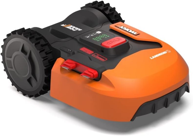 WORX Landroid S WR184E Robot Lawn Mower for small gardens up to 400m2 / Automatic robotic lawn mower for manicured lawn with application control, wifi connectivity