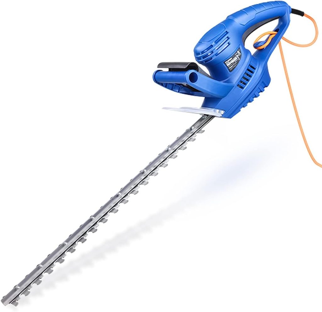 Hyundai 550W 510mm Corded Electric Hedge Trimmer Pruner, Lightweight at just 3.17kg, 10m power cord, Can Handle Branches up to 16mm, 3 Year Warranty