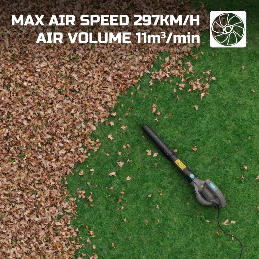 Leaf Blower Set by Bluemars - Powerful 3000W, 8m Corded Garden Blower with Garden Leaf Grabbers  Heavy Duty Garden Waste Bags with Handles (262L)