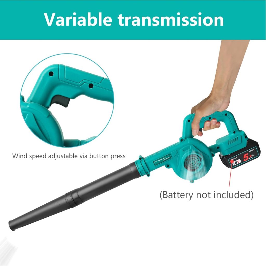 Waitley 2024 Upgraded Cordless Leaf Blower for Makita 18v Battery for Lawn Care Leaf Blowing, Car, Corner Dust Clearing-Batteries and Charger Not Included